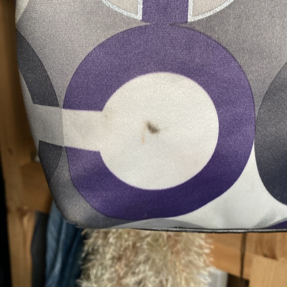 Coach 1941 in demand for the Perry Lilac Julia Op Art Sateen Tote - Picture 4 of 8